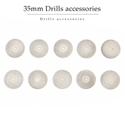 10pcs 35mm accessories stone jade Glass Diamond cutting disc Fit rotary tool drills tool with two mandrels
10pcs 35mm accessories stone jade Glass Diamond cutting disc Fit rotary tool drills tool with two mandrels