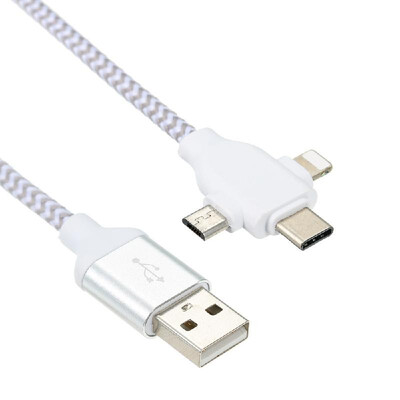3 in 1 Charging Cable Data Cable 24A with Micro USBType-cLighting for iPhone Xiaomi Huawei Samsung Nylon Braided Multiple USB F
3 in 1 Charging Cable Data Cable 24A with Micro USBType-cLighting for iPhone Xiaomi Huawei Samsung Nylon Braided Multiple USB F