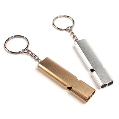 Hiking Survival Whistle Double Pipe High Decibel Aluminum Outdoor Equipment Whistle Keychain Cheerleading Whistle Outside Fishin
Hiking Survival Whistle Double Pipe High Decibel Aluminum Outdoor Equipment Whistle Keychain Cheerleading Whistle Outside Fishin