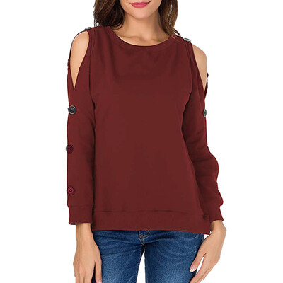 Nomeni Women Sweatshirts Pullover Cold Shoulder Long Sleeve Loose T Shirt Blouses Top
Nomeni Women Sweatshirts Pullover Cold Shoulder Long Sleeve Loose T Shirt Blouses Top