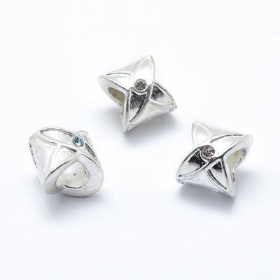 Alloy European Beads Large Hole Beads with Grade A Rhinestone Windmil Silver Mixed Color 9x10x910mm Hole 5mm
Alloy European Beads Large Hole Beads with Grade A Rhinestone Windmil Silver Mixed Color 9x10x910mm Hole 5mm