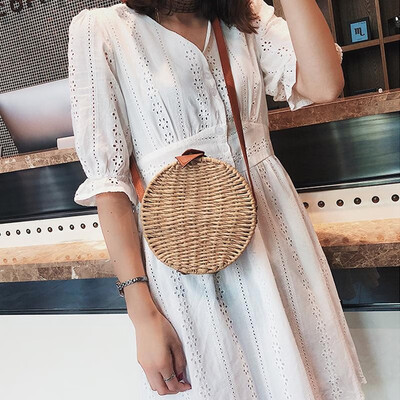 Summer Casual Women Round Straw Handbag Bohemian Retro Woven Circle Rattan Crossbody Shoulder Bag
Summer Casual Women Round Straw Handbag Bohemian Retro Woven Circle Rattan Crossbody Shoulder Bag