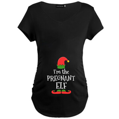 New Christmas Maternity I Am The Prergnant Elf Letter Printed Pregnant T-Shirt Baby Shower Dress Casual Pregnancy Tee Shirt Tops
New Christmas Maternity I Am The Prergnant Elf Letter Printed Pregnant T-Shirt Baby Shower Dress Casual Pregnancy Tee Shirt Tops