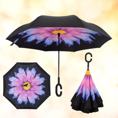 Reverse Folding Double Layer Inverted Chuva Umbrella Self Stand Inside Out Rain Protection C-Hook Hands Windproof for Car
Reverse Folding Double Layer Inverted Chuva Umbrella Self Stand Inside Out Rain Protection C-Hook Hands Windproof for Car