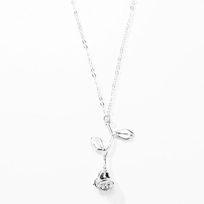 Fashion Rose Flower Leaves Pendant Necklace for Elegant Women Gold Silver Color female Chain Jewelry Charm Gifts Drop shipping
Fashion Rose Flower Leaves Pendant Necklace for Elegant Women Gold Silver Color female Chain Jewelry Charm Gifts Drop shipping