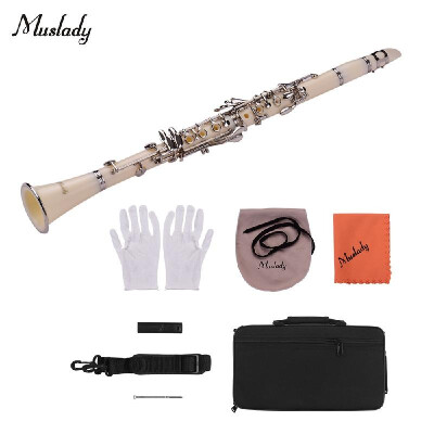 Muslady ABS 17-Key Clarinet Bb Flat with Carry Case Gloves Cleaning Cloth Mini Screwdriver Reed Case 10pcs Reeds Woodwind Instrume
Muslady ABS 17-Key Clarinet Bb Flat with Carry Case Gloves Cleaning Cloth Mini Screwdriver Reed Case 10pcs Reeds Woodwind Instrume