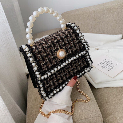 Ins Western Pearl Handheld Womens Bag 2019 New Bag Joker Wool Chain Bag Single Shoulder Messenger Bag
Ins Western Pearl Handheld Womens Bag 2019 New Bag Joker Wool Chain Bag Single Shoulder Messenger Bag