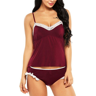 Toponeto Womens Plus Size Eyelash Lace Lingerie Bodydoll V-neck Lace Details Pajamas Set
Toponeto Womens Plus Size Eyelash Lace Lingerie Bodydoll V-neck Lace Details Pajamas Set