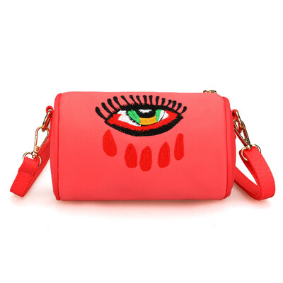 Recreational Cylinder Bag Personality Fashion Baituan Inclined Bag Embroidery Small Round Bag Portable Mini Cloth Bag
Recreational Cylinder Bag Personality Fashion Baituan Inclined Bag Embroidery Small Round Bag Portable Mini Cloth Bag