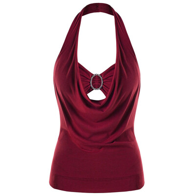 Roseonmyhand Women Vest Fashion Plus Size Solid Sleeveless Embellished Halter Neck Tank Top
Roseonmyhand Women Vest Fashion Plus Size Solid Sleeveless Embellished Halter Neck Tank Top
