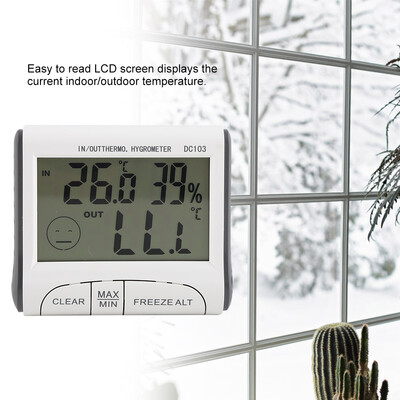 Greensen Digital Freezer Thermometer IndoorOutdoor Temperature Sensor with Audible Alarm
Greensen Digital Freezer Thermometer IndoorOutdoor Temperature Sensor with Audible Alarm
