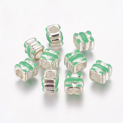 Alloy European Beads with Enamel Frog Silver Color LimeGreen about 95mm wide 95mm long hole 4mm
Alloy European Beads with Enamel Frog Silver Color LimeGreen about 95mm wide 95mm long hole 4mm