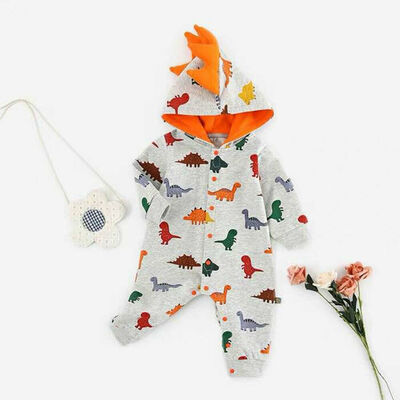 New Infant Baby Boy Girl Dinosaur Romper Bodysuit Autumn Winter Hooded Outfit
New Infant Baby Boy Girl Dinosaur Romper Bodysuit Autumn Winter Hooded Outfit