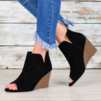 Rose Womens Fish Mouth Casual Boots Square Pinhole Wedges Heel Ankle Short Booties
Rose Womens Fish Mouth Casual Boots Square Pinhole Wedges Heel Ankle Short Booties