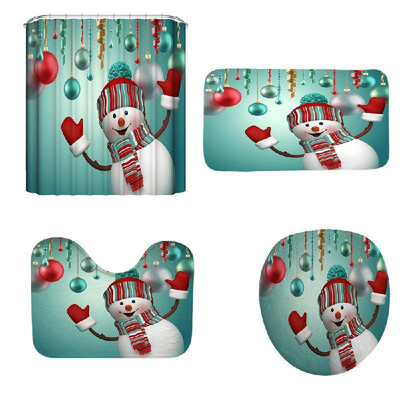 Christmas A Style 3D Digital Printing Bathroom Four-Piece Multicolor Snowman Pattern Waterproof Durable Bathroom Four-Piece
Christmas A Style 3D Digital Printing Bathroom Four-Piece Multicolor Snowman Pattern Waterproof Durable Bathroom Four-Piece