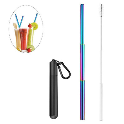 Portable Collapsible Straw Reusable 304 Stainless Steel Metal Drinking 230MM Straws with Cleaning Brush & Climbing Hook
Portable Collapsible Straw Reusable 304 Stainless Steel Metal Drinking 230MM Straws with Cleaning Brush & Climbing Hook