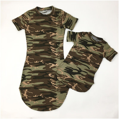 Womens Girl Summer Short Sleeve Casual Dress Family Matching Stripe Camouflage Dress Mother Daughter
Womens Girl Summer Short Sleeve Casual Dress Family Matching Stripe Camouflage Dress Mother Daughter