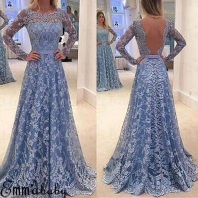 Women Long Sleeve Formal Wedding Bridesmaid Evening Party Ball Prom Gown Long Cocktail Lace Dress
Women Long Sleeve Formal Wedding Bridesmaid Evening Party Ball Prom Gown Long Cocktail Lace Dress