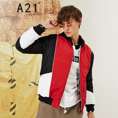 A21 2018 autumn&winter new mens cotton coat personality contrast color ribbed cuffs fit long-sleeved baseball collar quilted jacket 4841119017 black 18596AXXL
A21 2018 autumn&winter new mens cotton coat personality contrast color ribbed cuffs fit long-sleeved baseball collar quilted jacket 4841119017 black 18596AXXL