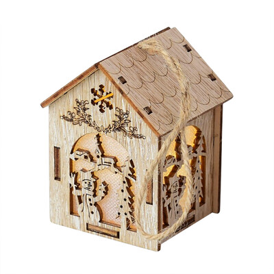 Gobestart LED Light Wood House Cute Christmas Tree Ornaments Holiday Decoration 85x58cm
Gobestart LED Light Wood House Cute Christmas Tree Ornaments Holiday Decoration 85x58cm