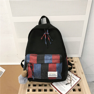 Schoolbag female college student ins Korean version of high school girls campus Mori simple canvas plaid backpack
Schoolbag female college student ins Korean version of high school girls campus Mori simple canvas plaid backpack