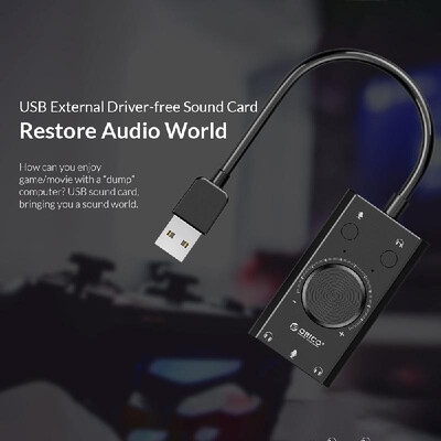 ORICO SC2-BK Audio Card USB Sound Card Stereo Mic Earphone Audio Jack Cable Adapter Volume Adjustment Free Driver
ORICO SC2-BK Audio Card USB Sound Card Stereo Mic Earphone Audio Jack Cable Adapter Volume Adjustment Free Driver