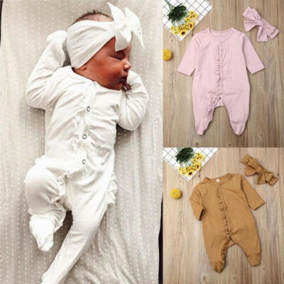 2Pcs Infant Baby Boy Girl Footies Bodysuit Sleepwear Pyjamas Headband Autumn Clothes
2Pcs Infant Baby Boy Girl Footies Bodysuit Sleepwear Pyjamas Headband Autumn Clothes
