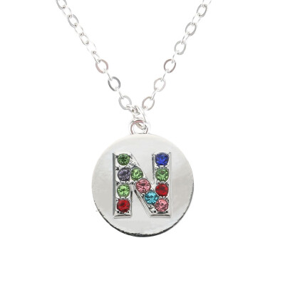 Silver Alphabet Initial Letter A To Z Pendant Necklace Colorful Rhinestone Pendant Birthday Gifts Christmas Gifts For Women Girls
Silver Alphabet Initial Letter A To Z Pendant Necklace Colorful Rhinestone Pendant Birthday Gifts Christmas Gifts For Women Girls