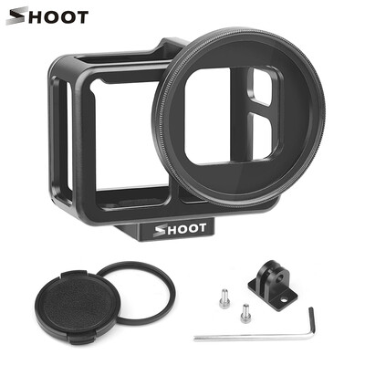 SHOOT XTGP507B CNC Aluminum Alloy Protective Camera Case Action Camera Cage Mount with 52mm UV Lens Backdoor for GoPro Hero 7 Blac
SHOOT XTGP507B CNC Aluminum Alloy Protective Camera Case Action Camera Cage Mount with 52mm UV Lens Backdoor for GoPro Hero 7 Blac