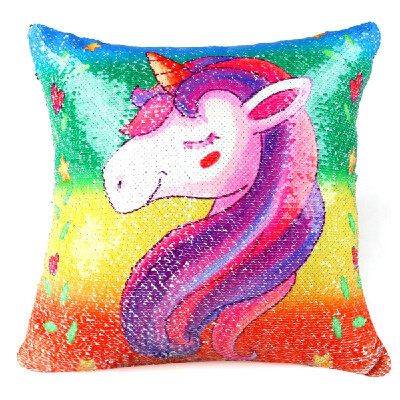 Double Colors Reversible Sequin Pillowslip Cartoon Unicorn Printed Sofa Car Bed Chair Pillow Cover Shining Pillowcase
Double Colors Reversible Sequin Pillowslip Cartoon Unicorn Printed Sofa Car Bed Chair Pillow Cover Shining Pillowcase