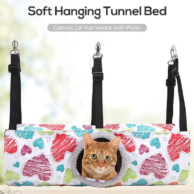 Cat Hammock Soft Hanging Cat Tunnel Bed Canvas with Plush Hammock Perch for Kitten Cats Pets
Cat Hammock Soft Hanging Cat Tunnel Bed Canvas with Plush Hammock Perch for Kitten Cats Pets