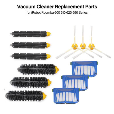 Vacuum Cleaner Replacement Part 3 Filter 3 Side Brush 1 Bristle Brush Accessory for iRobot Roomba 600 610 620 650 Series
Vacuum Cleaner Replacement Part 3 Filter 3 Side Brush 1 Bristle Brush Accessory for iRobot Roomba 600 610 620 650 Series
