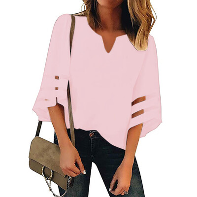 Starmoon Womens V Neck Mesh Panel Blouse 34 Bell Sleeve Casual Loose Top Shirt 
Starmoon Womens V Neck Mesh Panel Blouse 34 Bell Sleeve Casual Loose Top Shirt