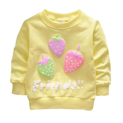 2019 New Baby cotton Tops autumn Winter Small children round necked strawberry hedging Kids long sleeves hot sale
2019 New Baby cotton Tops autumn Winter Small children round necked strawberry hedging Kids long sleeves hot sale