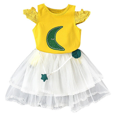 Children Girls Summer Cartoon Print Short Sleeve T-Skirt Princess Mesh Tutu Dress Two-Piece Set 1-7Y Lovely Toddler Girl Clothes
Children Girls Summer Cartoon Print Short Sleeve T-Skirt Princess Mesh Tutu Dress Two-Piece Set 1-7Y Lovely Toddler Girl Clothes