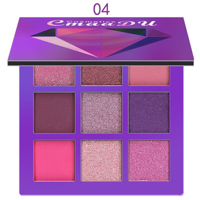 9 Colors Glitter Diamond Eyeshadow Palette Make up Palette Matte Shimmer Shine Pigmented Eye Shadow Powder
9 Colors Glitter Diamond Eyeshadow Palette Make up Palette Matte Shimmer Shine Pigmented Eye Shadow Powder