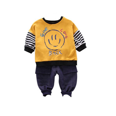 Spring Autumn Casual Baby Boy Cartoon Printing Long Sleeve Top And Trousers Kids Two-piece Outfit Sets
Spring Autumn Casual Baby Boy Cartoon Printing Long Sleeve Top And Trousers Kids Two-piece Outfit Sets