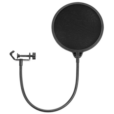 Microphone Pop Filter Cover Dual Layered Mic Windscreen Metal Isolation Shield for Vocal Recording
Microphone Pop Filter Cover Dual Layered Mic Windscreen Metal Isolation Shield for Vocal Recording
