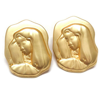 Metal Stud Earrings for Women Portrait Earrings Studs Geometric Disc Post Earrings Gold Color
Metal Stud Earrings for Women Portrait Earrings Studs Geometric Disc Post Earrings Gold Color