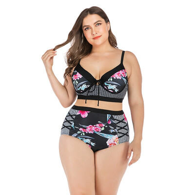 Women Tankini Floral Patchwork Strappy Lace-up High Waist Swimwear Bikini Top Bottom Lady Plus Size Swimsuit Beach Swimming Suit
Women Tankini Floral Patchwork Strappy Lace-up High Waist Swimwear Bikini Top Bottom Lady Plus Size Swimsuit Beach Swimming Suit