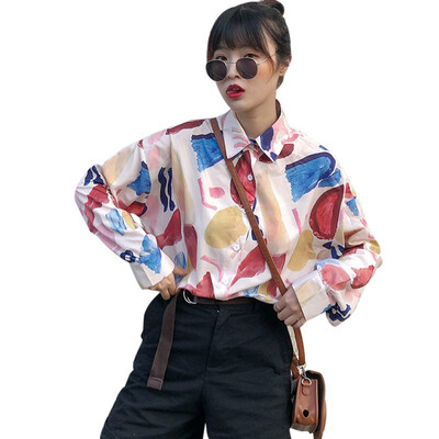 Fashion Women\s Print Shirt Lapel Long-sleeved Blouses Casual Loose Cardigan Blouse Tops
Fashion Women\s Print Shirt Lapel Long-sleeved Blouses Casual Loose Cardigan Blouse Tops