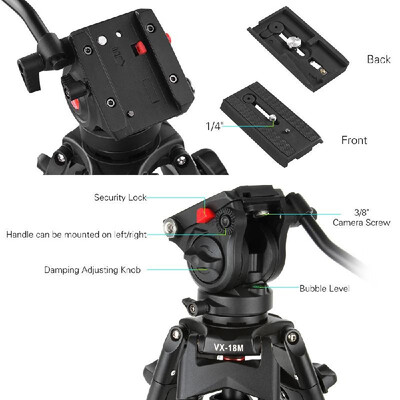 Viltrox VX-18M 190cm748" Camera Camcorder Tripod Aluminum Alloy w 360° Fluid Damping Head Stable Horseshoe-Shape Foot for Canon
Viltrox VX-18M 190cm748" Camera Camcorder Tripod Aluminum Alloy w 360° Fluid Damping Head Stable Horseshoe-Shape Foot for Canon