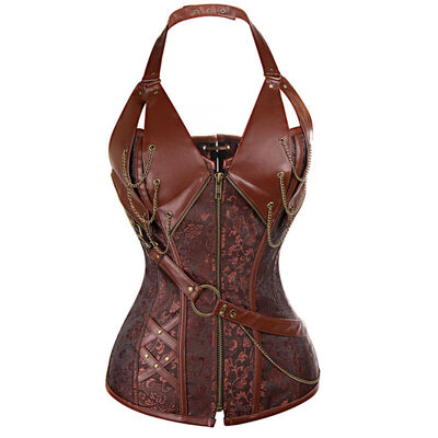 SLIMBELLE Womens Vintage Corset Steampunk Gothic Bustier Halloween Costume Waist Cincher Retro Brown
SLIMBELLE Womens Vintage Corset Steampunk Gothic Bustier Halloween Costume Waist Cincher Retro Brown