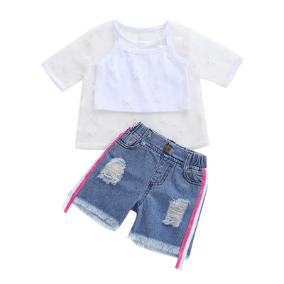 3PcsSet Summer Children Baby Girls Casual Cotton Short Sleeve Star Print OuterwearTopsShorts Suits Costume Set
3PcsSet Summer Children Baby Girls Casual Cotton Short Sleeve Star Print OuterwearTopsShorts Suits Costume Set