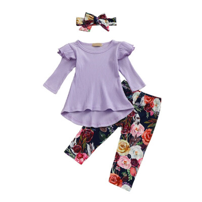 Baby Clothes Autumn Baby Girls Clothes Casual Girls Long Sleeve Top Flower Printing Trousers And Headband Kids 3PCS Outfit Set
Baby Clothes Autumn Baby Girls Clothes Casual Girls Long Sleeve Top Flower Printing Trousers And Headband Kids 3PCS Outfit Set