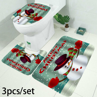 Bathroom Accessory Waterproof Shower Curtain Christmas Serie Toilet Cover Mat
Bathroom Accessory Waterproof Shower Curtain Christmas Serie Toilet Cover Mat