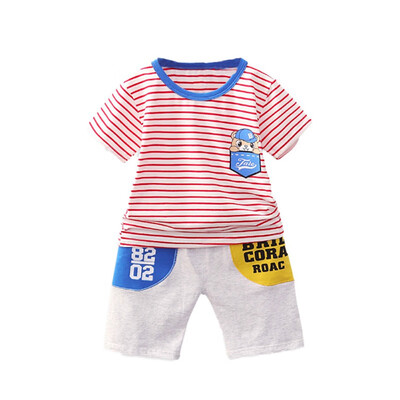 Boys Clothes Sets Summer Baby Boys Short Sleeve Cartoon Stripe Print T-shirt TopsShorts Casual Outfits Childrens Sets
Boys Clothes Sets Summer Baby Boys Short Sleeve Cartoon Stripe Print T-shirt TopsShorts Casual Outfits Childrens Sets