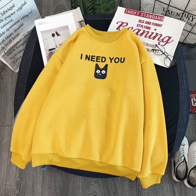 Autumn Winter New Round Neck Thick Sweatshirts Long-sleeved Cat Eye Letter Pattern Cothes WomenCouples
Autumn Winter New Round Neck Thick Sweatshirts Long-sleeved Cat Eye Letter Pattern Cothes WomenCouples