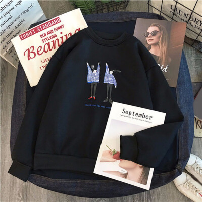 New Autumn Winter Loose Wild Double Cartoon Pattern Round Neck Pullover Clothes Women
New Autumn Winter Loose Wild Double Cartoon Pattern Round Neck Pullover Clothes Women