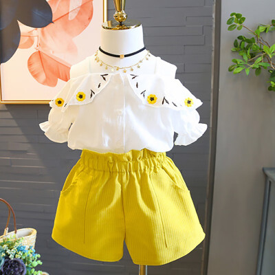 New Summer Baby Girl Casual Sleeveless Embroidery Flower Print Tops T-shirt Off-shoulder DesignShorts Outfits Set
New Summer Baby Girl Casual Sleeveless Embroidery Flower Print Tops T-shirt Off-shoulder DesignShorts Outfits Set